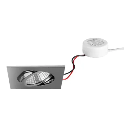 BRUMBERG LED Einbaustrahler Set BB05 40365023 | 6W 3000K | dimmbar Phasenabschnitt | 640lm | schwenkbar | Chrom glänzend