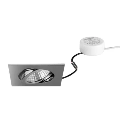 BRUMBERG LED Einbaustrahler Set BB05 40365023 | 6W 3000K | dimmbar Phasenabschnitt | 640lm | schwenkbar | Chrom glänzend