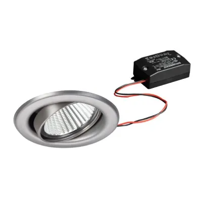BRUMBERG LED-Einbaustrahler 38369223 | 6W 3000K 650lm | schwenkbar | rund | Einbau Ø68mm | Edelstahl matt | IP20