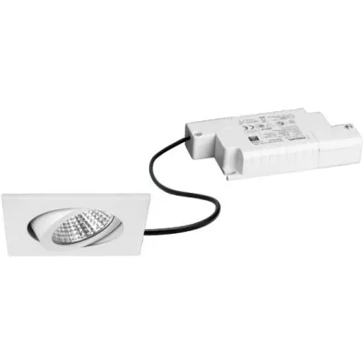 Brumberg LED Einbaustrahler 6W | 3000K | dimmbar | eckig 82x82mm | 650lm | weiß | schwenkbar | IP20