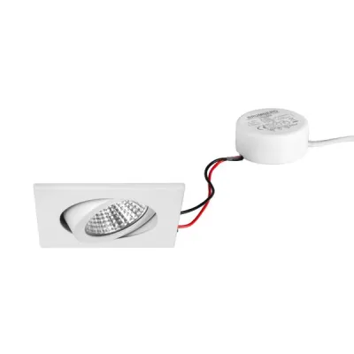 BRUMBERG LED-Einbaustrahler Set | 6W | 3000K | dimmbar | schwenkbar | 640lm | Ø68mm | Aluminium weiß