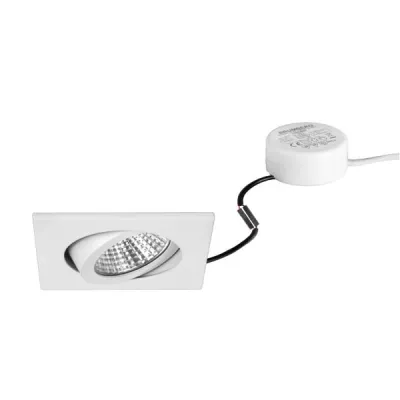 BRUMBERG LED-Einbaustrahler Set | 6W | 3000K | dimmbar | schwenkbar | 640lm | Ø68mm | Aluminium weiß