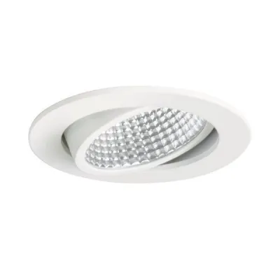BRUMBERG LED-Einbaustrahler 12W | 3000K warmweiß | 1230lm | schwenkbar | rund | Aluminium | Ø 110mm | weiß matt