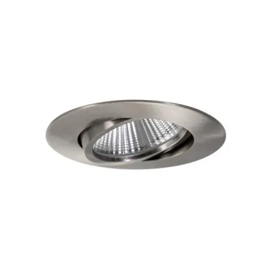 BRUMBERG 12494153 LED-Einbaustrahler | 7,5W 350mA | 730lm 3000K warmweiß | rund schwenkbar | IP65 | Aluminium nickel