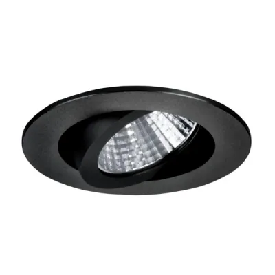 BRUMBERG LED-Einbaustrahler 7W 2700K 740lm | schwenkbar | rund Ø82mm | Aluminium matt | IP20 | schwarz
