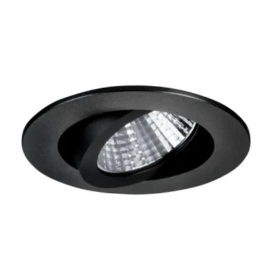 BRUMBERG LED-Einbaustrahler 7W 2700K 740lm | schwenkbar | rund Ø82mm | Aluminium matt | IP20 | schwarz