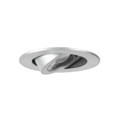 BRUMBERG LED-Einbaustrahler 12321253 | 6W | 3000K | 640lm | IP44 | schwenkbar | Linsenoptik | rund | alu matt