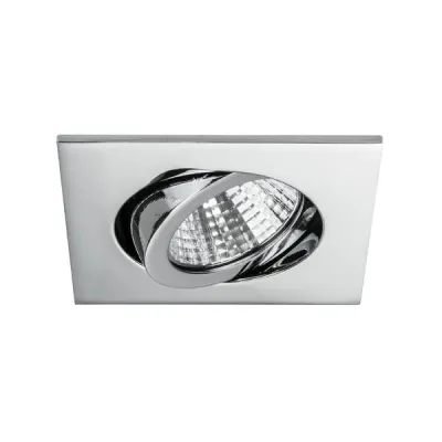BRUMBERG LED-Einbaustrahler 12362023 | 7W 3000K 750lm | quadratisch | schwenkbar | Einbaudurchmesser 68mm | IP20 | Chrom