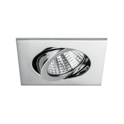 BRUMBERG LED-Einbaustrahler 12362023 | 7W 3000K 750lm | quadratisch | schwenkbar | Einbaudurchmesser 68mm | IP20 | Chrom