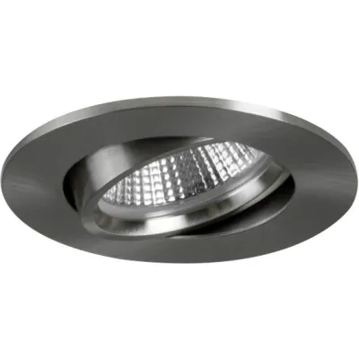 Brumberg LED-Einbaustrahler 12293153 | 5,5W 350mA | 3000K warmweiß | schwenkbar | Ø80mm | Aluminium Nickel matt | IP20