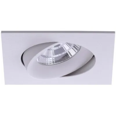 BRUMBERG LED-Einbaustrahler 12286173 | 5,5W 350mA | 3000K warmweiß | schwenkbar | 95x95mm | Aluminium matt | IP20 | weiß