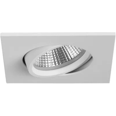 BRUMBERG LED-Einbaustrahler 12295173 INDIWO68 | 5,5W | 550lm | 3000K warmweiß | IP20 | schwenkbar | 80x80mm | Alu weiß