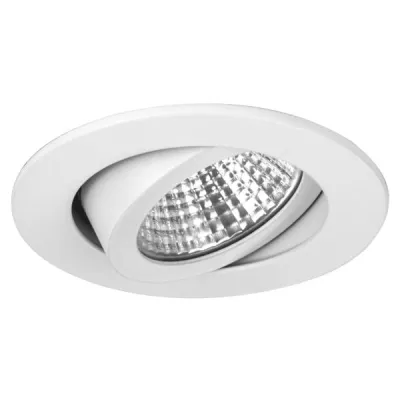BRUMBERG LED-Einbaustrahler 12443073 | 6W 350mA | dim2warm 1800-3000K | 470lm | IP65 | schwenkbar | Ø82mm | weiß