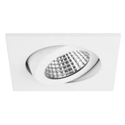 BRUMBERG LED-Einbaustrahler 12445073 | 6W | dim2warm 1800-3000K | 470lm | schwenkbar | IP65 | quadratisch | weiß