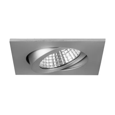 BRUMBERG LED-Einbaustrahler 12445253 | 6W | 1800-3000K dim2warm | IP65 | schwenkbar | 470lm | quadratisch | alu matt