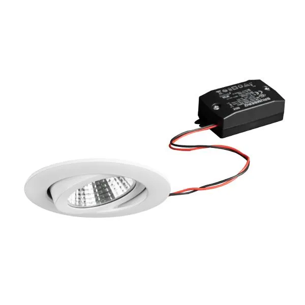 Brumberg LED-Einbaustrahler 38363073 | 6W 230V | 3000K warmweiß | 650lm | schwenkbar | IP20 | Ø82mm | weiß