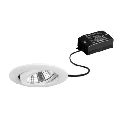 Brumberg LED-Einbaustrahler 38363073 | 6W 230V | 3000K warmweiß | 650lm | schwenkbar | IP20 | Ø82mm | weiß