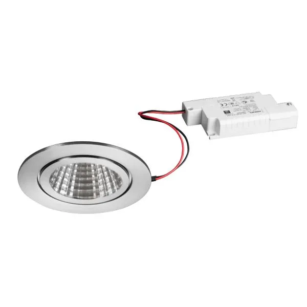 Brumberg LED-Einbaudownlight BB15 39375423 | 6W | 3000K warmweiß | IP54 | dimmbar | Edelstahl matt | Ø82mm