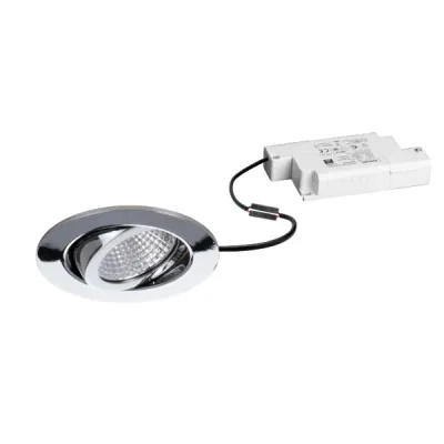 BRUMBERG LED-Einbaustrahler 39261023 | 7W | 2700K | dimmbar | schwenkbar | rund | 740 lm | IP20 | Chrom glänzend