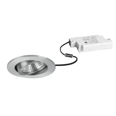 BRUMBERG LED-Einbaustrahler 7W | 2700K | dimmbar | rund | schwenkbar | Aluminium matt | 68mm Set | 39261253