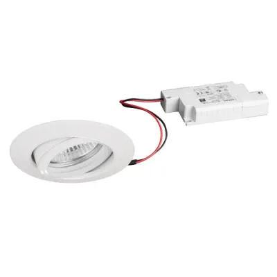 BRUMBERG LED-Einbaustrahler-Set BB13 6W dim2warm 1800-3000K | 460lm | schwenkbar | rund | IP20 | Ø68mm | weiß