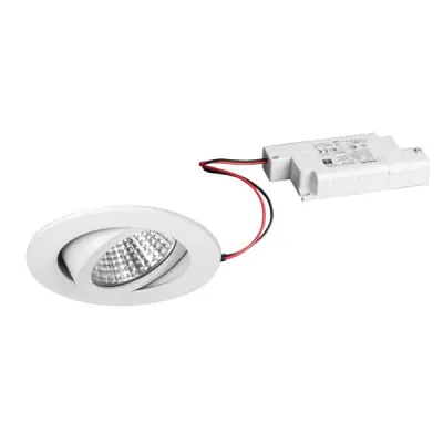 BRUMBERG LED-Einbaustrahler 39361073 | 7W 3000K 740lm | dimmbar Phasenabschnitt | schwenkbar | rund | Einbauleuchte weiß