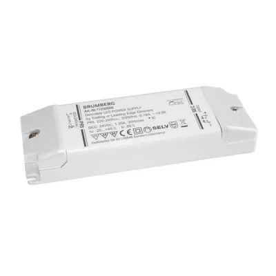 BRUMBERG LED-Netzgerät 17230000 | 5-30W 24V DC | dimmbar Phasenabschnitt | IP20 | Kunststoffgehäuse | weiß | 145x50x22mm
