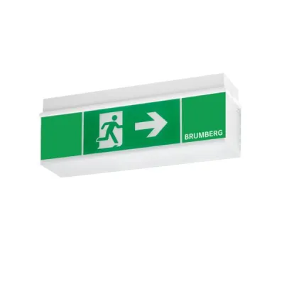 Brumberg LED-Rettungszeichenleuchte 79031004 | Notbeleuchtung | 18m | 4000K | IP54 | Wand-/Deckenmontage | weiß