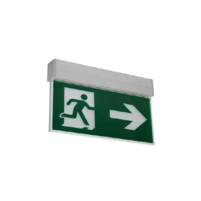 BRUMBERG LED-Rettungszeichenleuchte | 25m | 4,6W | 4000K | IP41 | Decken-/Wandmontage | Aluminium | mit Piktogramm