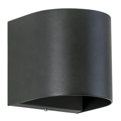 BRUMBERG LED-Wandaufbauleuchte | 10W | 800lm | 3000K warmweiß | Up & Down | IP54 | Aluminium schwarz