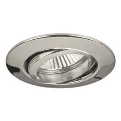 Brumberg NV-Einbaustrahler 1963.02 GX5,3 | 50W | schwenkbar | Einbau-Deckenspot | rund | IP20 | 88mm | chrom glänzend