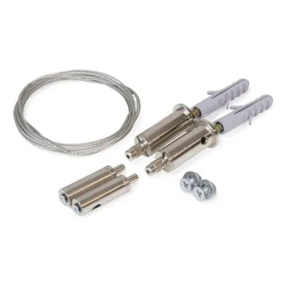 Brumberg Seilabhängung 53006000 | Set für Profil P06-20 | 1500 mm Länge | Aluminium | Chrom