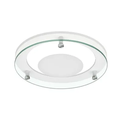 BRUMBERG Abdeckring 81223070 | Dekorelement rund MUNA | Floatglas teilmattiert | Ø232mm H28mm | weiß matt
