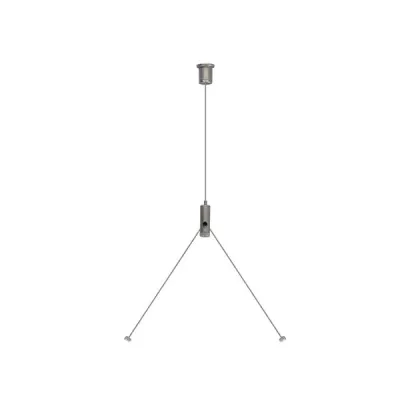 BRUMBERG Y-Seilabhängung 81032068 | Set für LED-Panels | 2er-Set | Länge 2000 mm | Stahl | silber