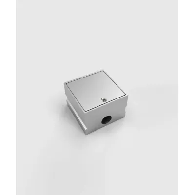 BS BODENSTECKDO Bodensteckdose 8701A-1-3 | 1-fach Schuko IP65 | Klappdeckel verriegelbar | Edelstahl Optik | 100x100mm