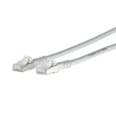 METZ CONNECT Patchkabel 1308450288-E | Cat6A S/FTP | RJ45 0,2m | AWG26 | vollgeschirmt | halogenfrei | weiß