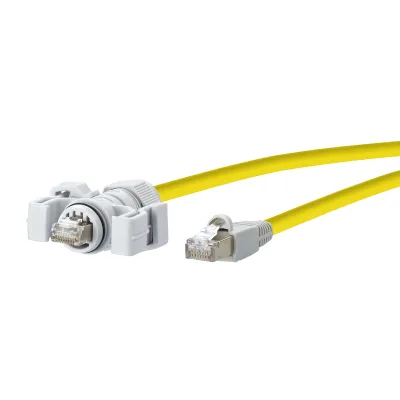 METZ CONNECT Patchkabel 141N113K10050 | Cat6 S/FTP | IP67 RJ45 | 5m | PUR-Mantel | AWG26/7 | gelb