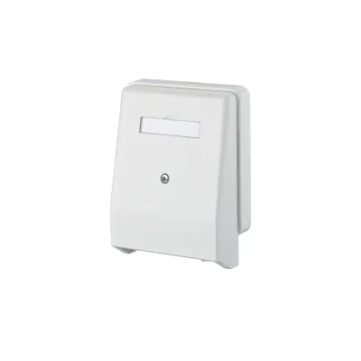 METZ CONNECT LWL-Anschlussdose OpDAT 4 AP | Glasfaser abgewinkelt | Kabelzugentlastung | reinweiß RAL 9010