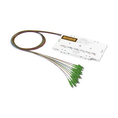 METZ CONNECT Spleißkassette 150929JA00-E | 12x LC APC OS2 Pigtails | Crimpspleißschutz | OpDAT Patchfeld