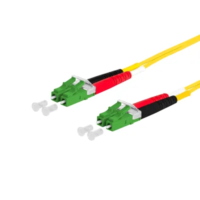 METZ CONNECT Patchkabel LWL 151P1JAJA30E | LC-Duplex APC | OS2 Singlemode Duplex | 3m | halogenfrei | flammwidrig | gelb