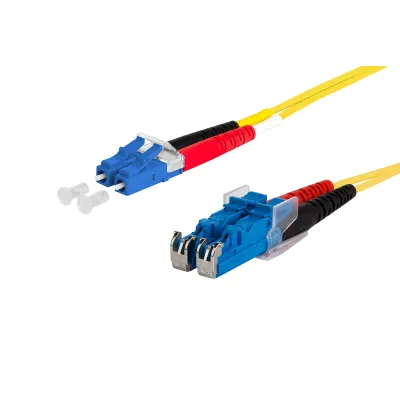 METZ CONNECT OpDAT 151P1JOMO20E | LWL Patchkabel Singlemode OS2 | Duplex 2m | LC-Duplex auf E2000 compact | gelb