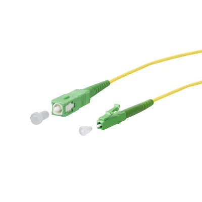 METZ CONNECT LWL-Patchkabel 151P3EAJA10E | SC APC auf LC APC | Singlemode OS2 | Simplex | 1m | gelb | halogenfrei