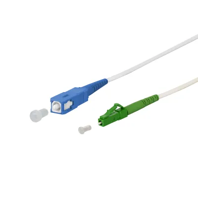METZ CONNECT Simplex LWL Patchkabel 151P7EOJA20E | SC UPC auf LC APC | OS2 Singlemode | 2m | 2,8mm | weiß | halogenfrei
