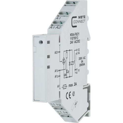 Bild: BTR Industrierelais KRA-F8/21 24VAC/DC 1 WE 11070013