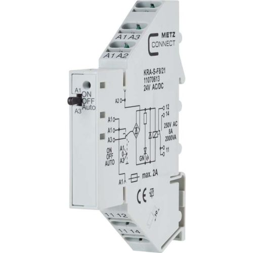 Bild: BTR Industrierelais KRA-S-F8/21 24VAC/DC 1WE 11070613
