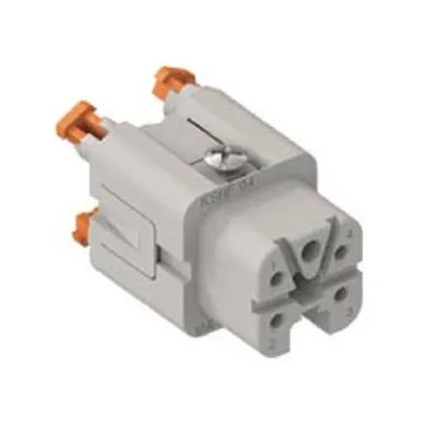 ILME Buchseneinsatz CKSHF 04 Gr.21.21 | 4-polig + PE | SQUICH Schnellanschluss | 10A 400V | für Rechtecksteckverbinder