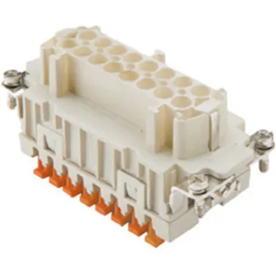 Gaestopas Buchseneinsatz CSHF16 | 16-polig | 16A 500V | Federzuganschluss | Thermoplast | Silber | Schutzleiter