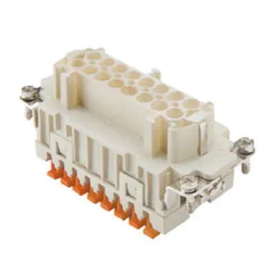 Gaestopas Buchseneinsatz CSHF16 | 16-polig | 16A 500V | Federzuganschluss | Thermoplast | Silber | Schutzleiter