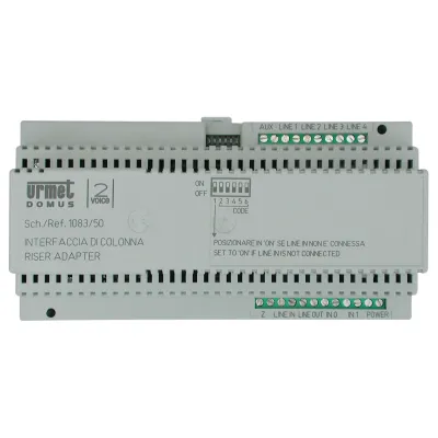 Grothe Steigleitungs-Schnittstelle VZ 1083/50 | 2VOICE | 4 Steigleitungen | LAN | DIN-Schiene | 36-48V