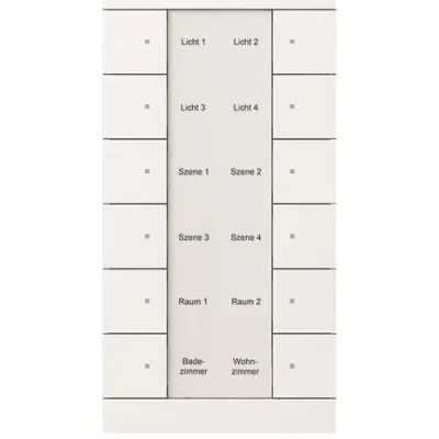 BUSCH-JAEGER Tastsensor SB/U12.0.11-84 KNX Unterputz 12-fach | LED-Anzeige | Beschriftungsfeld | studioweiß